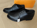 卡帝乐鳄鱼（CARTELO）男士皮鞋商务正装鞋男软皮耐磨透气皮鞋男9611 黑色增高款 42 实拍图
