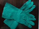 金钱花厨房洗碗家务洗衣服橡胶乳胶食品级胶皮防水刷碗丁晴手套加厚防滑 绿色丁晴家用防油耐酸碱一双 M码（均码） 实拍图
