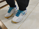 YONEX尤尼克斯羽毛球鞋yy入门级训练减震动力垫男女SHB101CR 白/蓝45码 实拍图