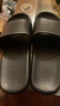 京东京造【抗菌皮纹拖】eva软弹家居防臭浴室新款拖鞋男士 黑色42-43 实拍图