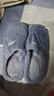 品赫（PIN HE）棉拖男鞋秋冬季家居棉拖鞋女情侣保暖厚底防滑室内地板女拖 兔毛灰色 280mm 适合41-42的脚 实拍图