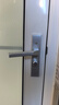 奥本执手锁卫生间门锁厕所浴室锁 铝合金框玻璃门锁BK锁A002银 实拍图