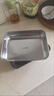316不锈钢保鲜带盖方盘冰箱收纳野餐盒饺子盒长方形大容量可叠放 三套大号【26.5*20*4】 3件套 实拍图