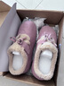 百丽（Belle）章若楠同款喵喵吐司毛毛勃肯鞋女2025冬新加绒棉鞋B2829DM5预售 粉色【章若楠同款】 35 实拍图