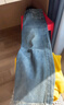 真维斯（Jeanswest）复古蓝阔腿牛仔裤女款秋冬新款高腰垂感直筒宽松小个子拖地裤子女 复古蓝九分 L 实拍图