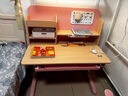 读书郎儿童学习书桌椅套装多功能可升降中小学生桌椅子写字家用课桌 1米楹木桌+光谱大路灯+追背椅粉 实拍图
