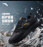 安踏男鞋革面防泼水跑步鞋男黑色轻便防滑休闲鞋运动鞋旅游鞋子男 实拍图
