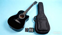 T9民谣吉他单板初学者新手入门练习琴guitar木吉它乐器jita 38英寸亮黑色+礼包【初学推荐】 实拍图