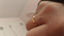 周六福（ZLF） 黄金戒指女足金创意波纹素圈戒指车花细圈个性指环 计价 16号 - 0.79g 实拍图