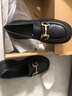 ZHR乐福鞋女软底百搭圆头小皮鞋子女英伦风粗跟女鞋 OFTEP06 黑色 38 实拍图