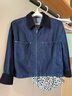 优衣库女装休闲拉链短茄克/外套巴恩风翻领时尚夹克 新款479208 69 藏青色(深牛仔色) XL /165/92A 实拍图