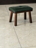 家逸实木小凳子家用换鞋凳客厅小板凳办公室脚踏矮凳沙发凳软包翡翠绿 实拍图
