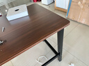 新颜值主义电脑桌电竞桌实木书桌家用台式办公桌学习桌写字桌工作台长条桌子 120*60CM【40MM碳钢腿】胡桃色 实拍图