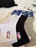 NBA袜子男士秋冬休闲运动袜吸汗无骨精梳棉袜刺绣训练跑步篮球袜3双 实拍图