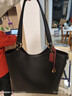 蔻驰（COACH）经典标志DAY 暗扣托特包单肩包大容量复古斜挎包早秋女包 B4/黑色 实拍图