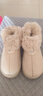 2025新款棉拖鞋女毛绒女士单鞋外穿雪地靴家居棉鞋防滑棉拖毛毛拖 8809雪地靴-米色 36 -37适合35-36 实拍图