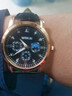 【网红爆款】商务腕表石英运动表休闲皮带男女手表 黑色 实拍图