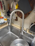 日丰厨房抽拉水龙头304不锈钢冷热抽拉式三出水万向银色水槽龙头 实拍图