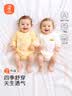 贝瑞加（Babyprints）婴儿包屁衣2件装纯棉连体衣男女宝宝纯棉三角爬服护肚柔软 黄66 实拍图
