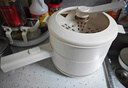 美的（Midea）电煮锅 小电锅 电蒸锅 长柄 宿舍小锅 多功能辅食锅 1.6L学生寝室一体泡面小火锅 XZE2017 配蒸笼 实拍图