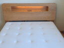 源氏木语全实木床北欧风小户型卧室家具橡木床现代简约主卧1.5m1.8m双人床 原木色低铺夜光床斜靠版【橡木】 1200mm*2000mm  框架结构 实拍图