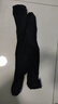 振德医用静脉曲张弹力袜 二级中压长筒开口 静脉曲张袜压力袜 黑色 S 实拍图