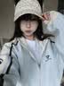 LDBE立领撞色棒球服外套女2026新款秋冬宽松美式学院风夹克开衫卫衣潮 蓝色【春秋薄款】 M 【80-100斤】 实拍图
