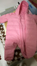 雅鹿2025新款轻薄宝宝婴儿连体羽绒服连体衣冬季新生儿外出抱衣婴幼儿 粉色 80 cm 实拍图