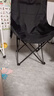 小魔户外折叠椅 折叠靠背椅加高月亮椅露营折叠凳子便携躺椅钓鱼椅 黑 实拍图
