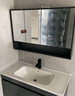 恋派浴室柜 陶瓷一体盆卫生间洗脸盆柜组合悬挂式洗漱台智能洗手盆柜 智能镜柜】珠光灰【促销中】80cm 实拍图