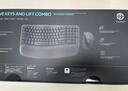 罗技（Logitech）Wave Combo 无线人体工学键鼠套装 垂直鼠标 无线蓝牙鼠标 办公键盘 无线键盘 蓝牙键盘 黑色 实拍图