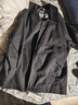 优衣库男装女装休闲拉链短茄克外套巴恩风翻领夹克478230 480827 478230/09黑色 M 实拍图