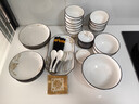 京东京造 碗盘餐具整套 景德镇碗具碟子套装乔迁之喜陶瓷礼盒金枝玉叶78头 实拍图