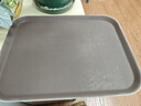 贞嘻大托盘长方形圆形托盘防滑茶水茶盘塑料托盘酒店上菜托盘传菜餐盘 PP方形托盘【棕色40*30cm】 实拍图