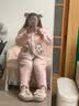 俞兆林珊瑚绒睡衣女秋冬季学生开衫甜美公主风加厚加绒法兰绒家居服套装 实拍图