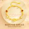 周大金 CHOW TAI KING黄金999足金四叶草手链女生轻奢孔雀石手饰情人节生日礼物送女友 黄金999足金四叶草手链【附加仓次日达】 实拍图