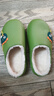 儿童棉拖鞋秋冬爆款加绒保暖毛毛鞋男女童防滑室内居家棉鞋 墨绿色 32.5 内长20.5cm 实拍图