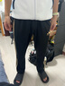 阿迪达斯 （adidas）长裤男女秋季宽松透气直筒裤跑步运动防风休闲裤 黑金 XL 实拍图