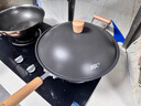 苏泊尔（SUPOR）炒锅有钛铁不粘无涂层炒菜锅精铁锤纹老式厨房铁锅燃气电磁炉通用 适合3-6人【免开锅】 34cm 实拍图