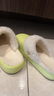朴西冬季防水可拆卸棉拖鞋女士保暖室内厚底防滑可外穿 薄荷绿 40-41 实拍图