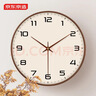 京东京造 木语系列挂钟 钟表挂墙时钟客厅2025年新款电子钟30cm摩卡棕 实拍图