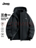 吉普（JEEP）冲锋夹克衣男女同款三合一两件套保暖防风加绒外套 幻影黑 4XL 实拍图