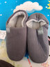 回力纯色全包棉鞋情侣室内外防滑保暖棉拖鞋HLX0233灰色42-43码 实拍图
