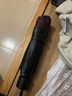 天堂伞强效拒水雨伞防风加固十骨大伞三折便携商务雨伞男女士 10骨黑胶大伞-暗玫红 实拍图