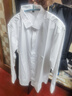 罗蒙（ROMON）【桑蚕丝免烫】长袖衬衫男士白衬衫修身衬衣商务职业男装白色41 实拍图