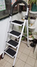 忆琳居梯子家用安全人字梯折叠伸缩多功能楼梯便捷扶梯加厚安全步梯白四 实拍图
