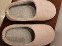内泊（NEIBO）【抑菌防臭】乳胶棉拖鞋女冬季大码男士家居防滑软底保暖羊毛粉42 实拍图