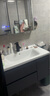 御世贵实木浴室柜 陶瓷一体盆柜组合 卫生间洗手盆洗漱台洗脸盆柜套装 热销智能全镜陶瓷一体盆80cm 实拍图