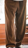马登工装雪尼尔垂感聪明裤美式巴恩风直筒休闲裤仿灯芯绒束脚长裤子男 浅咖啡 3XL 实拍图