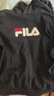 FILA 斐乐情侣款男女连帽卫衣冬季新款休闲宽松加绒保暖长袖上衣 【常规款】正黑色-BK L 175/96A/L 实拍图